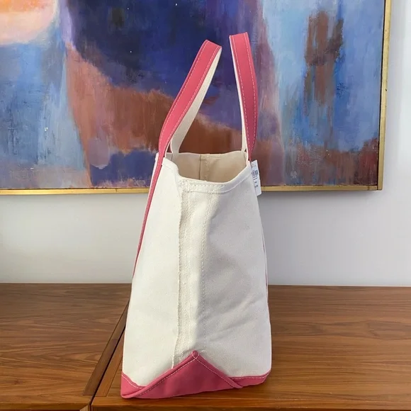 LL Bean Heavy Canvas Large Tote Bag in Vintage Rose / Pink - Picture 3 of 9
